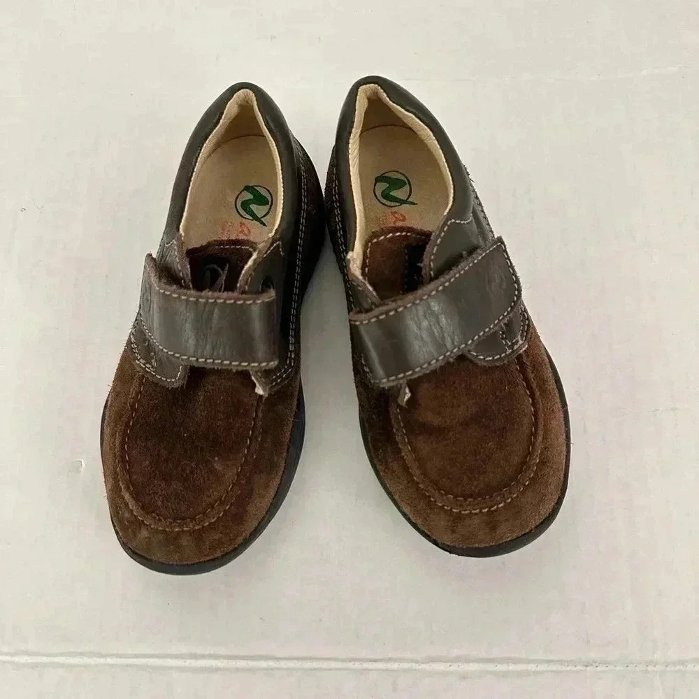 Naturino Urbino Suede & Leather Sneaker Brown Size 25 Child